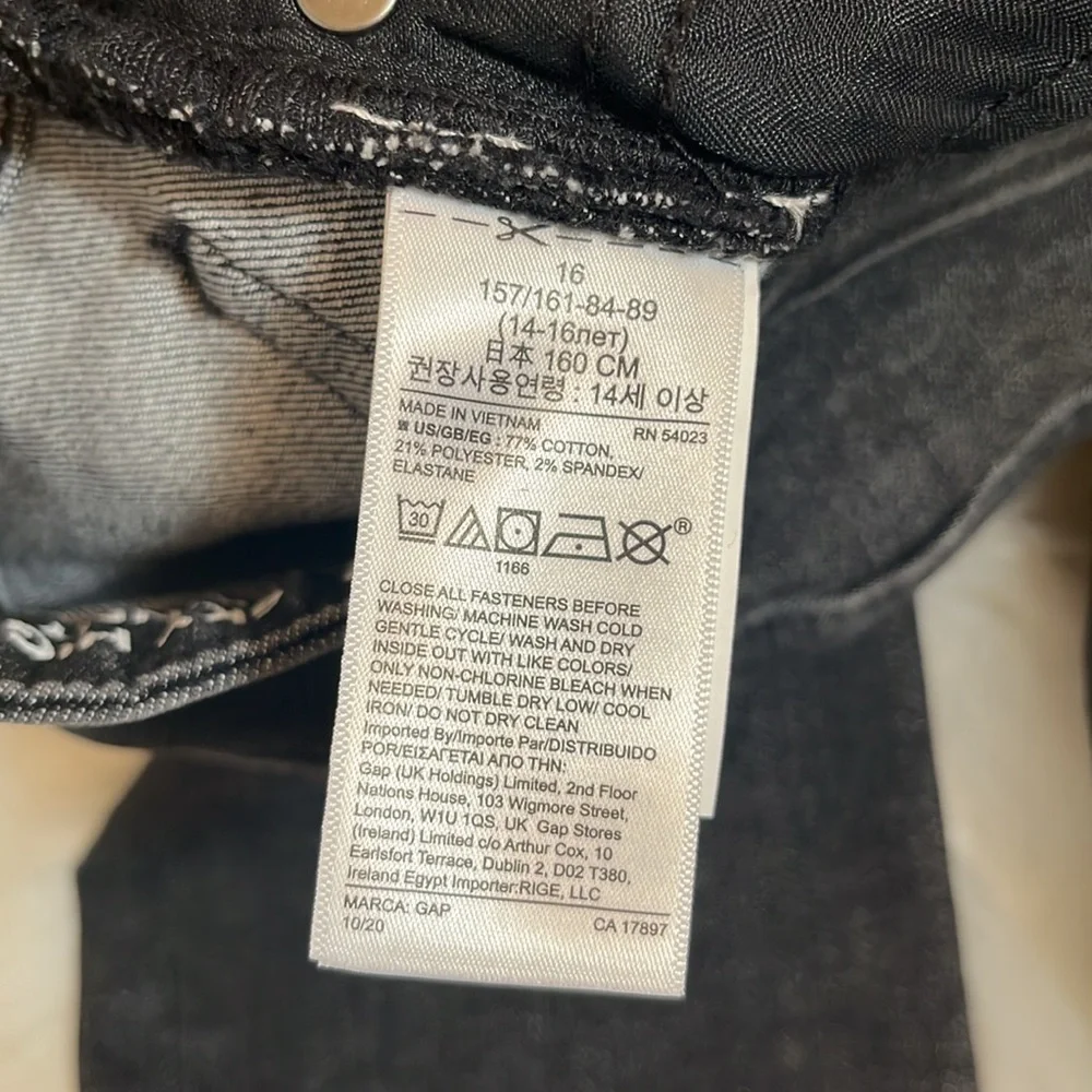 NWT Gap Sky High Skinny Ankle Raw Hem Denim Jeans